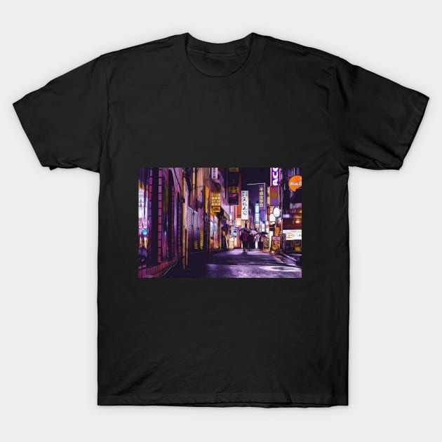 Tokyo Streets (Anime Style) T-Shirt by World Wonder